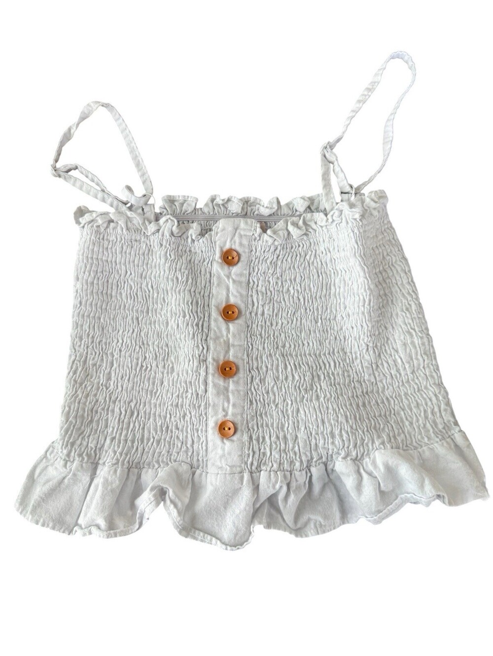 Paradise B Summer Spaghetti Strap Smocked Halter Top Size M